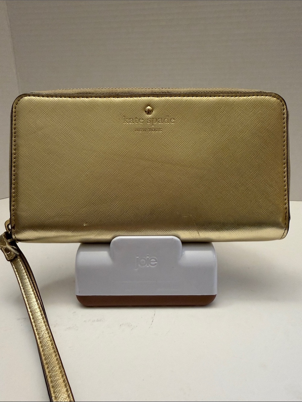 kate spade STORYBOOK New York Gold Wristlet Wallet
